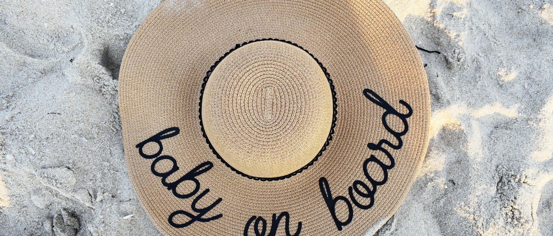 Summer hat baby on board